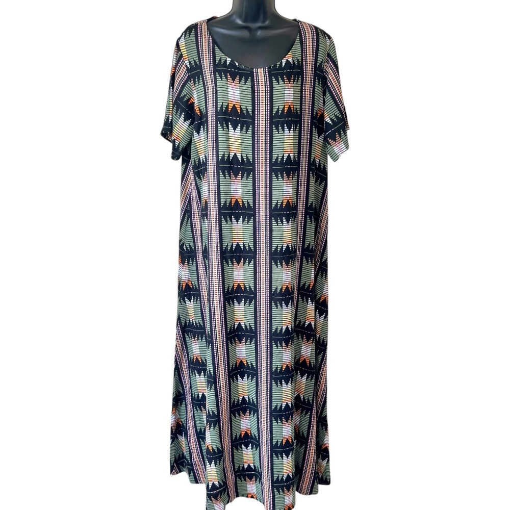 Anthropologie Bel Kazan Samara Printed Linen Blend Maxi Dress